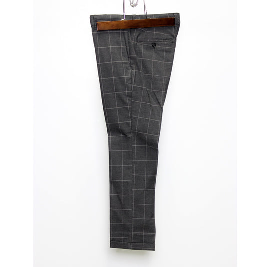  T/R STRETCH ウィンドペンチェック アンクルカットパンツ  