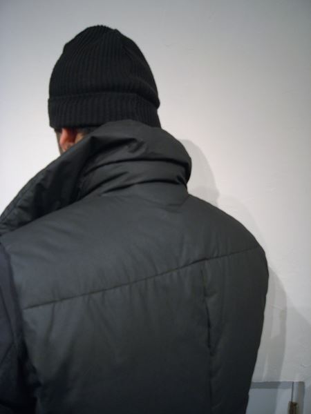 タイプライターレザータ加工 ダウンベスト