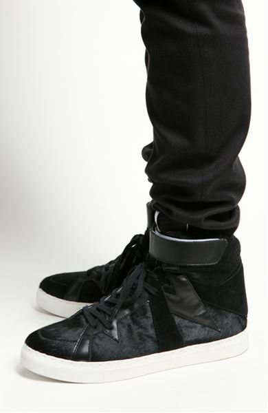  ハラコレザー ハイカットスニーカー  