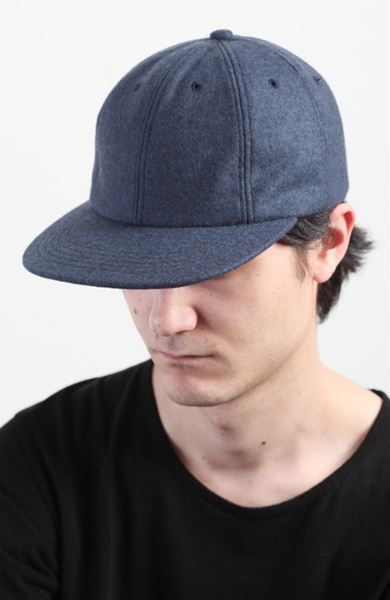  カシミヤ混ニットフラノ ベースボールキャップ  