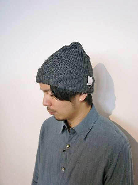  畦編みニット ビーニー  