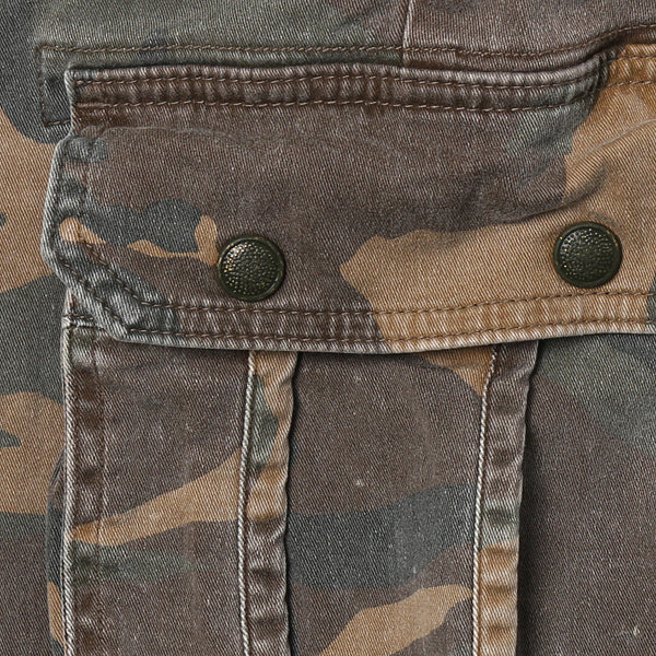 CAMOUFLAGE CARGO STRETCH PANTS