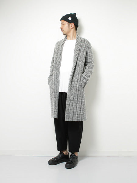 追撚ウールギャバワッシャー ベルト付ワイドテーパードパンツ