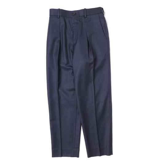  FRONT PLEATS PEGTOP SUPER120sWOOL LT SURVIVALCLOTH  