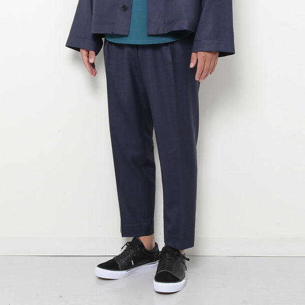 FRONT PLEATS PEGTOP SUPER120sWOOL LT SURVIVALCLOTH