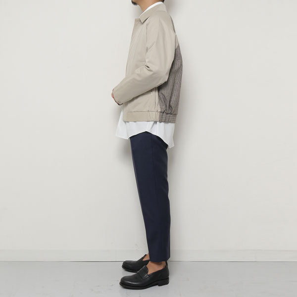 FRONT PLEATS PEGTOP SUPER120sWOOL LT SURVIVALCLOTH