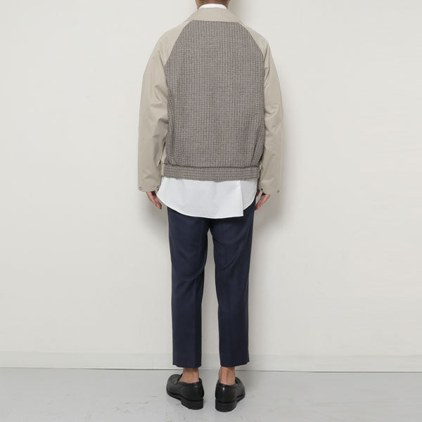 FRONT PLEATS PEGTOP SUPER120sWOOL LT SURVIVALCLOTH