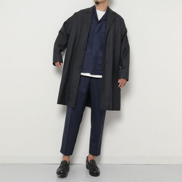 FRONT PLEATS PEGTOP SUPER120sWOOL LT SURVIVALCLOTH