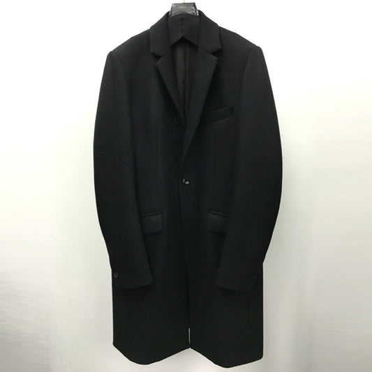  カシミヤ混平二重メルトン チェスターコート  