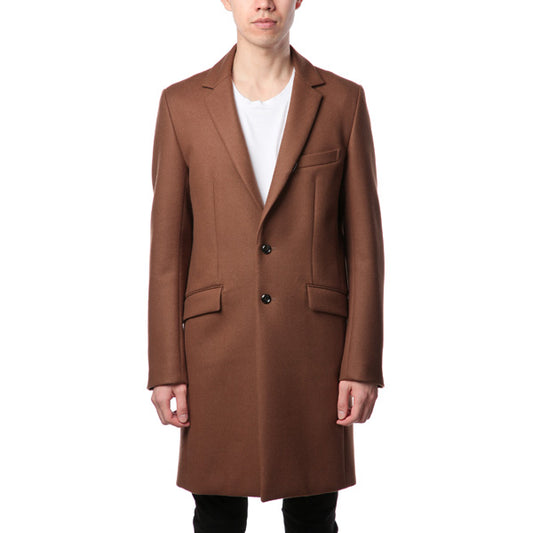  カシミヤ混平二重メルトン チェスターコート  