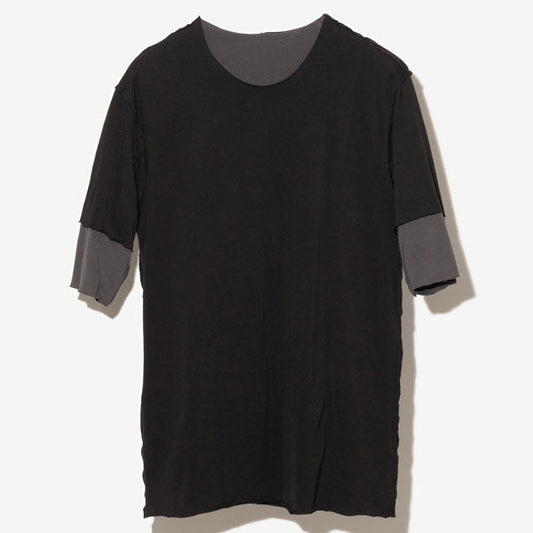  80/2 TIGHT TENSION JERSEY LAYERED T-SHIRT  