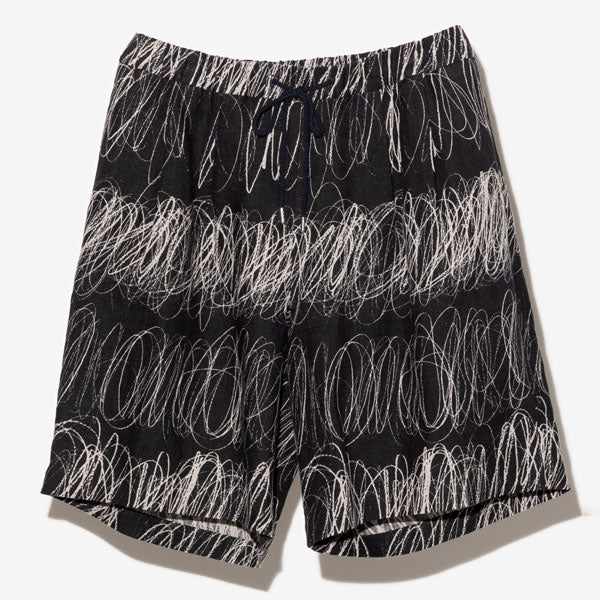 LINEN CANVAS PRINTED EASY SHORTS