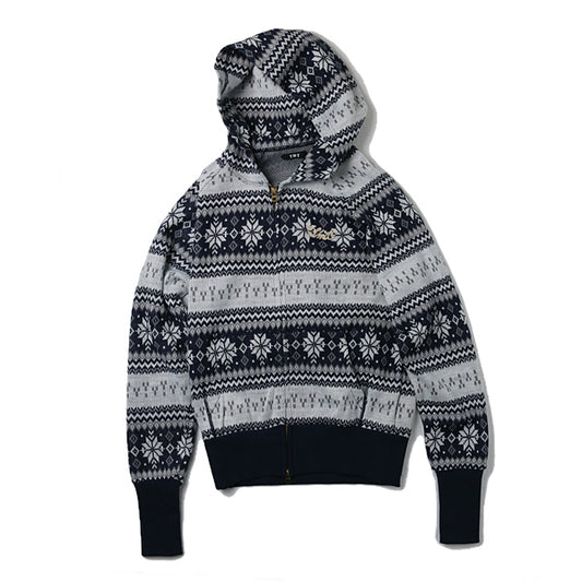  SNOW PATTERN  ZIP PARKA  