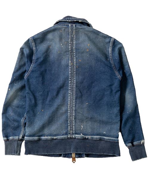 SWEATLIKE-INDIGO DENIM TRACK JACKET