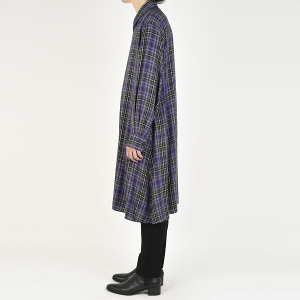 MODAL PUNK OMBRE CHECK LONG SHIRT