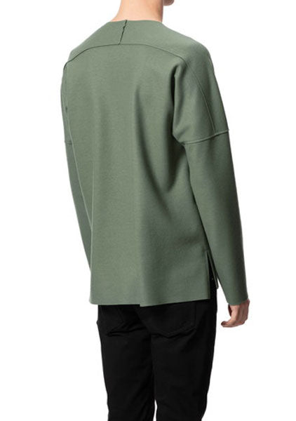 ハードメルトンスムース クルーネックドルマンL/S