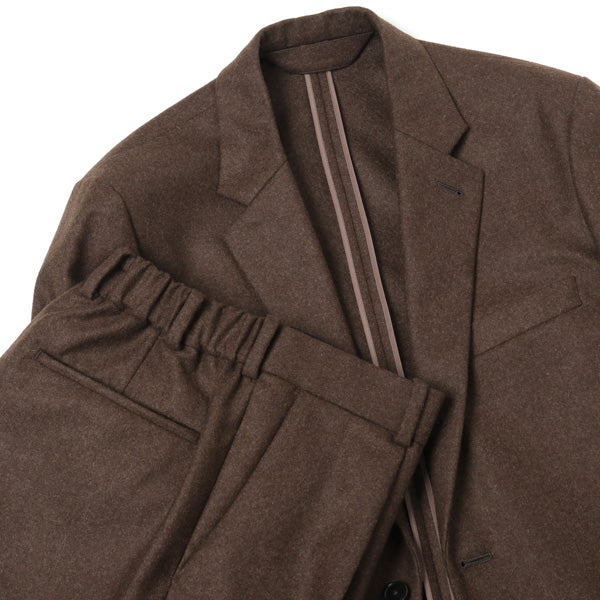 CLASSIC FIT TROUSERS BLACK WOOL JAPAN FLANNEL