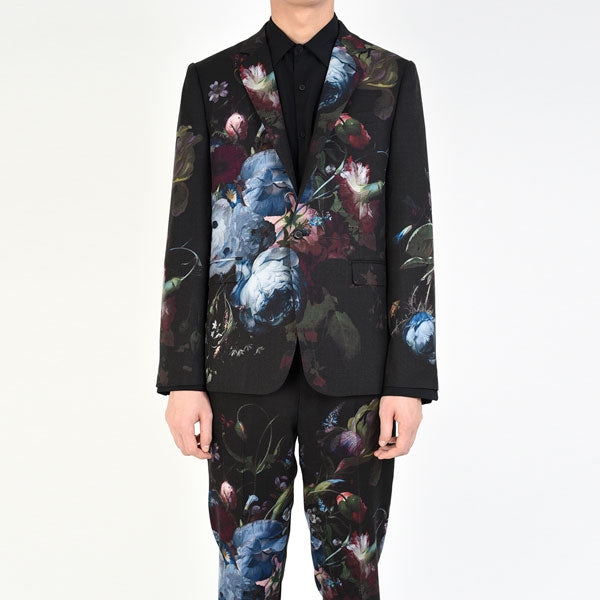 1B JACKET WOOL GABARDINE INKJET (FLOWER)