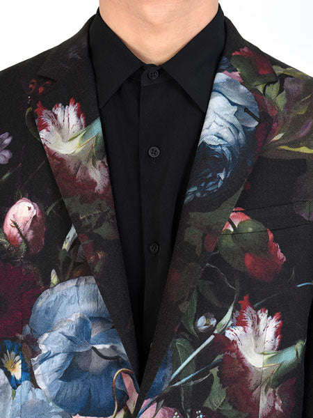 1B JACKET WOOL GABARDINE INKJET (FLOWER)
