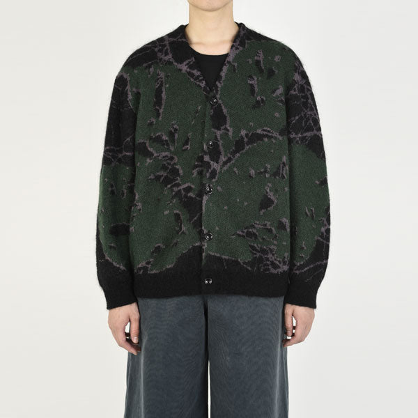 MOHAIR WJQ KNIT CARDIGAN (LEAF)