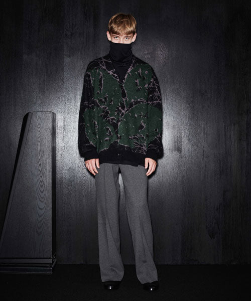 MOHAIR WJQ KNIT CARDIGAN (LEAF)