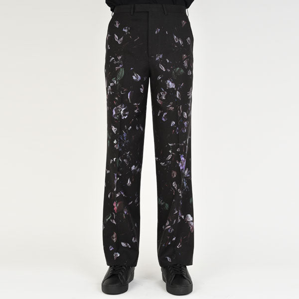 SLIM FLARE WOOL GABARDINE INKJET (FLOWER)