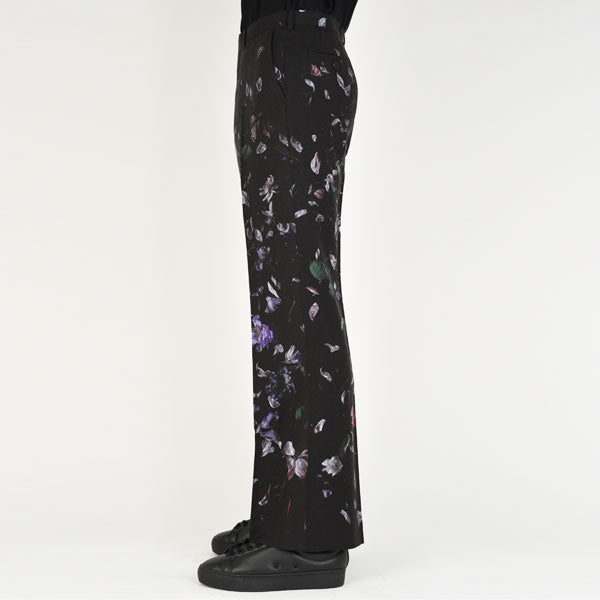 SLIM FLARE WOOL GABARDINE INKJET (FLOWER)