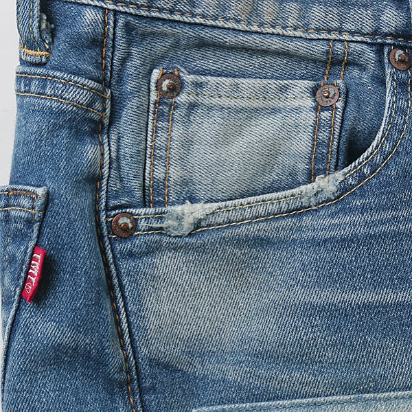 CUSTOMIZED STRETCH DENIM SLIM PANTS