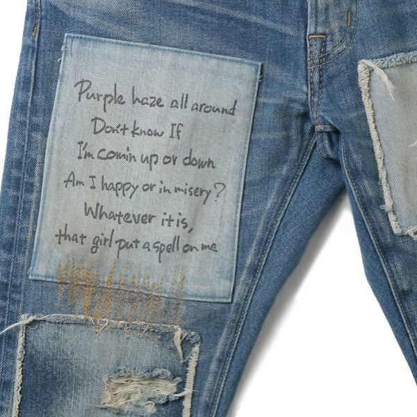 CUSTOMIZED STRETCH DENIM SLIM PANTS