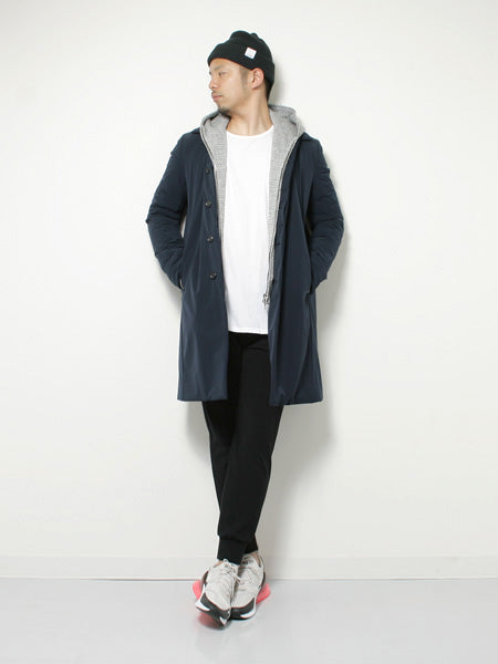  サイレントコーティングストレッチタフタ ステンカラーコート  