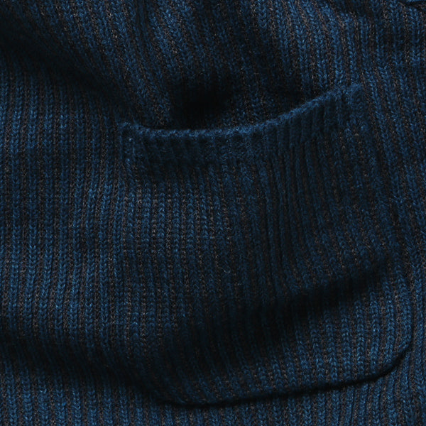 リブ編みニット クルーネック