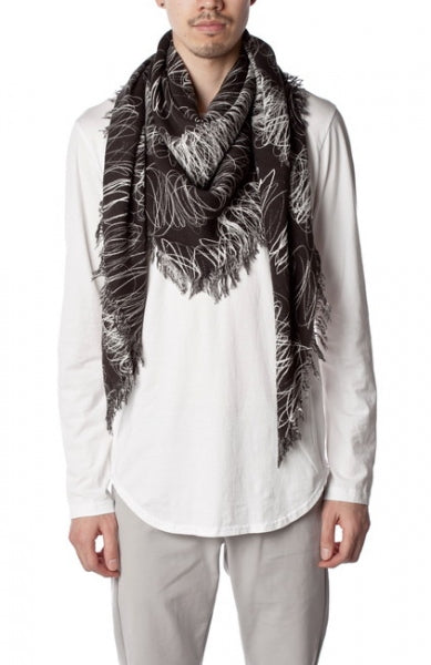  プリントレーヨンシルクツイル フリンジストール  