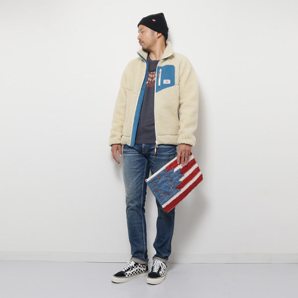 NATIVE U.S.FLAG CLUTCH BAG