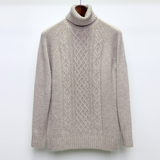  FOUR MIX ケーブル編み タートルネック  