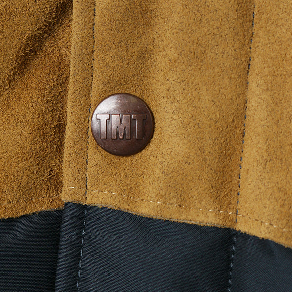 LEATHER COMBINATION DOWN JACKET
