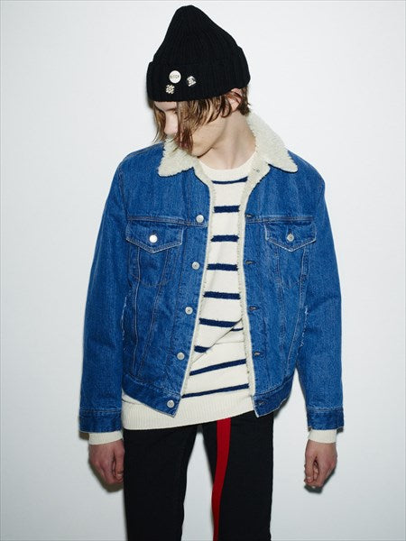  BORDER CREW NECK KNIT  