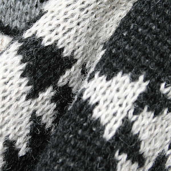 NATIVE JACQUARD KNIT DUFFEL COAT