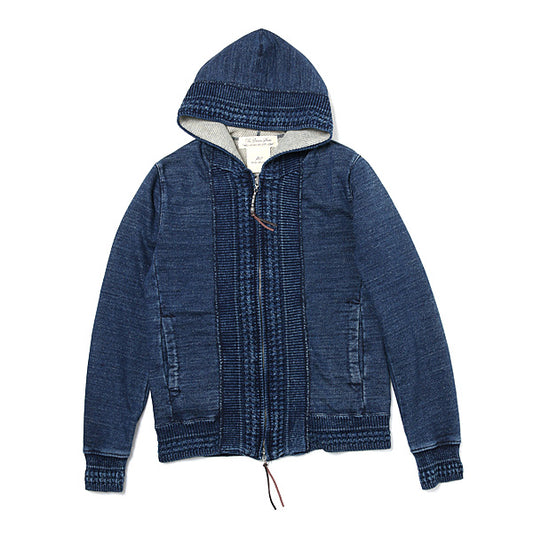  インディゴ裏毛ZIPパーカー  