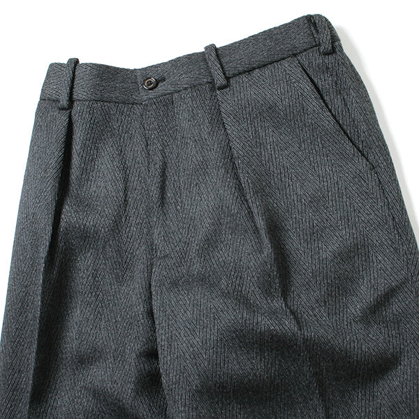 1TUCK PEGTOP BIG HERRINGBONE TWEED