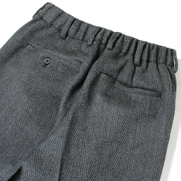 1TUCK PEGTOP BIG HERRINGBONE TWEED