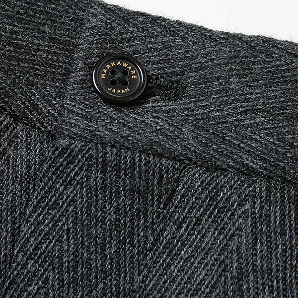 1TUCK PEGTOP BIG HERRINGBONE TWEED