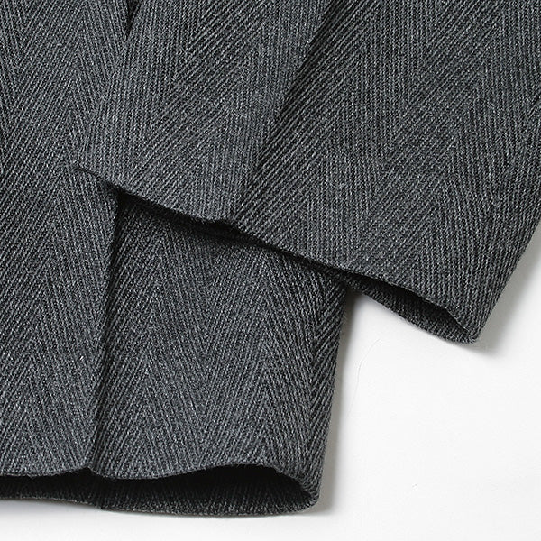 1TUCK PEGTOP BIG HERRINGBONE TWEED
