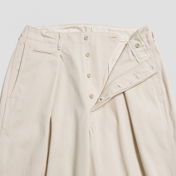 41 KHAKI WIDE ORGANIC COTTON DRILL (RAW WHITE)