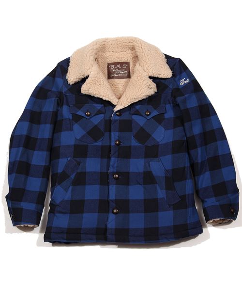 COTTON WOOL BUFFALO CHECK BOA RANCH COAT