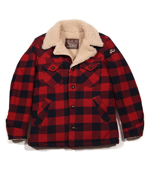COTTON WOOL BUFFALO CHECK BOA RANCH COAT