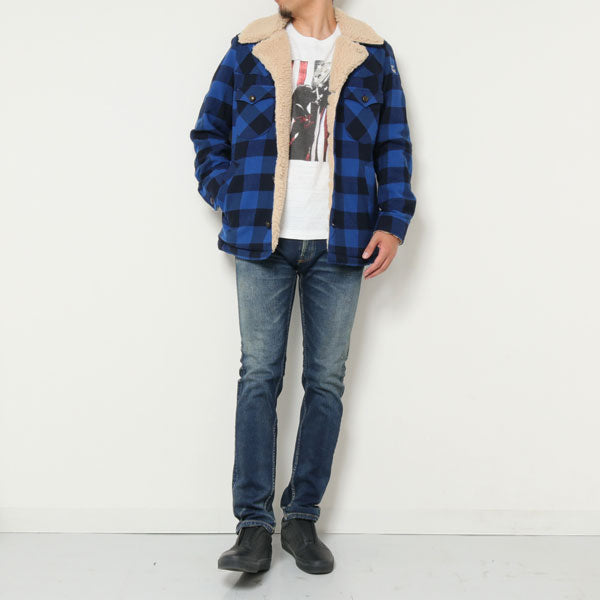 COTTON WOOL BUFFALO CHECK BOA RANCH COAT