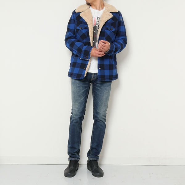 COTTON WOOL BUFFALO CHECK BOA RANCH COAT