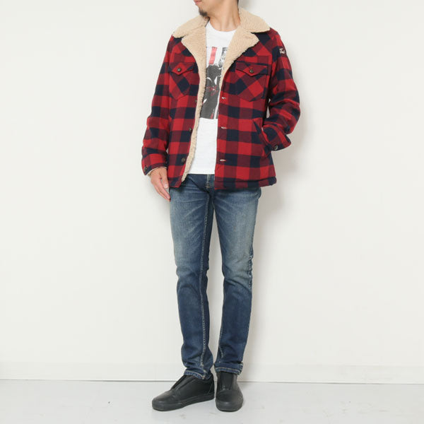 COTTON WOOL BUFFALO CHECK BOA RANCH COAT
