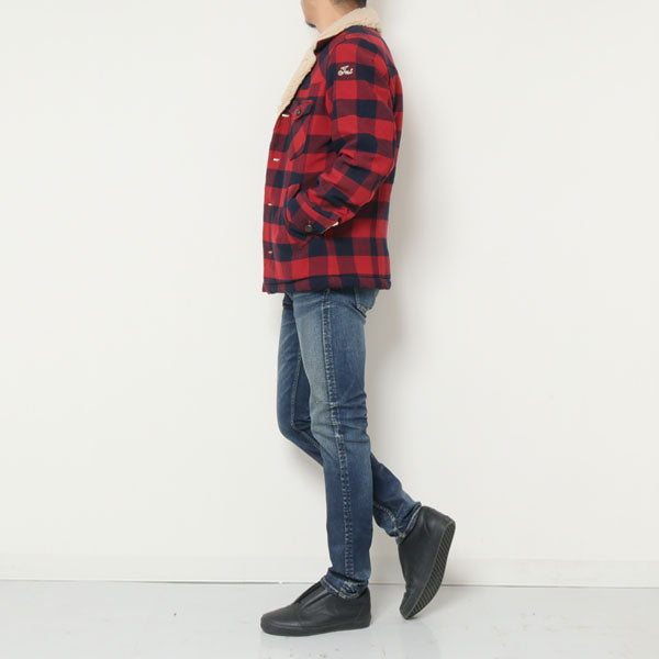 COTTON WOOL BUFFALO CHECK BOA RANCH COAT