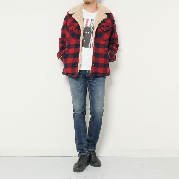 COTTON WOOL BUFFALO CHECK BOA RANCH COAT